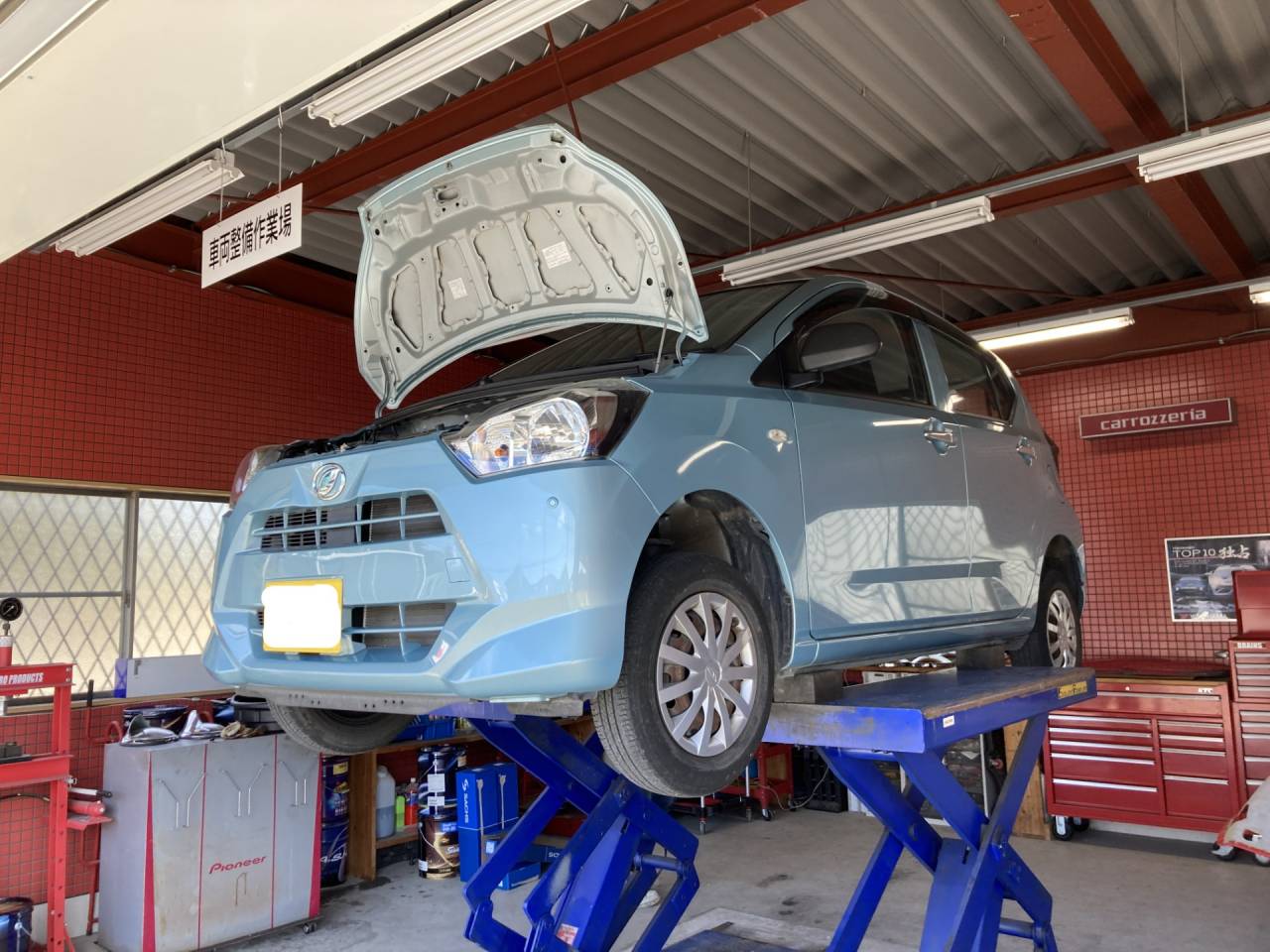 ミライース／LA350S　エンジンオイル、バッテリー交換