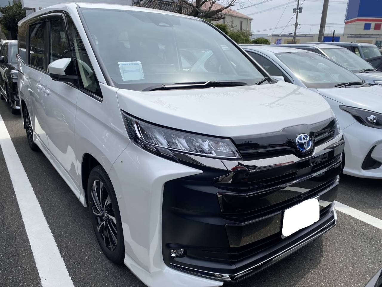 ノア／MZRA90W　インナーミラー型ドラレコ前後カメラ、テレビキャンセラー　取付